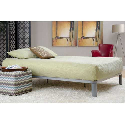 Image of Twin size Luna Metal Platform Bed Frame with Wood Slats