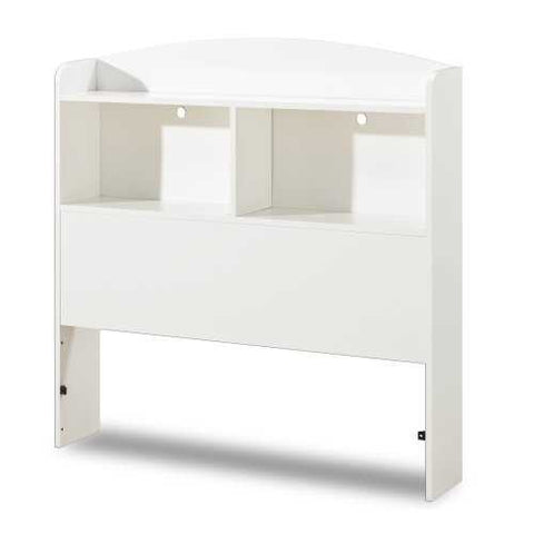 Image of Twin size Modern Arched Top Bookcase Headboard in White