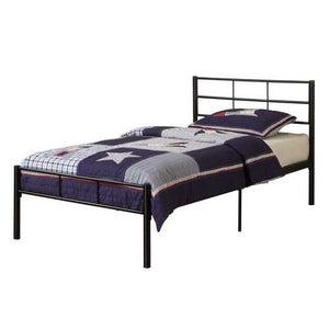 Twin size Black Metal Platform Bed Frame with Headboard