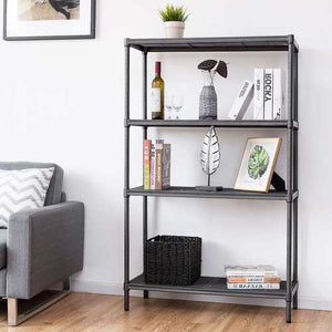 Heavy Duty Steel Mesh 4-Shelf Storage Organizer Shelving Unit