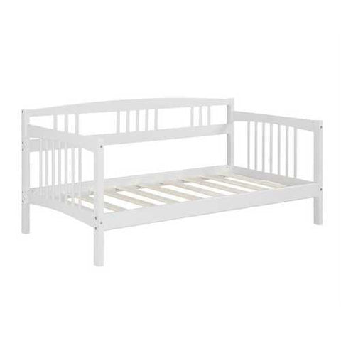 Image of Twin size Traditional Pine Wood Day Bed Frame in White Finish