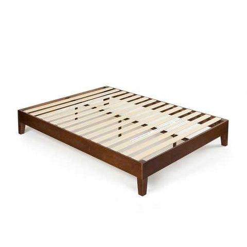 Image of Twin size Solid Wood Platform Bed Frame in Espresso Finish