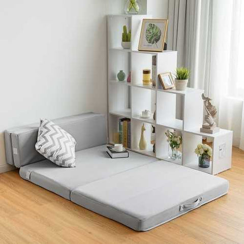 Image of Twin XL size 4-inch Thick Folding Mattress Guest Bed