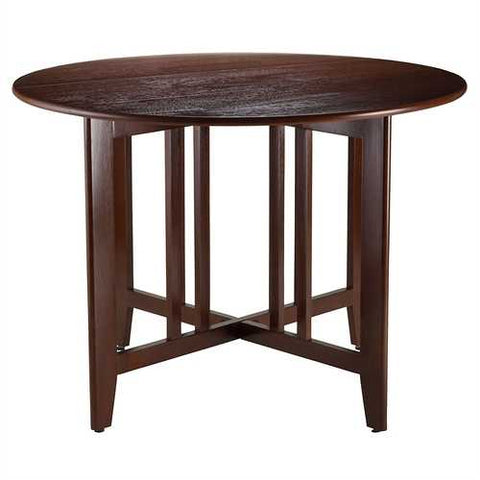 Image of Mission Style Round 42-inch Double Drop Leaf Dining Table