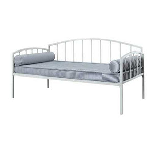 Twin size White Metal Day Bed Frame with 600 lb Weight Limit