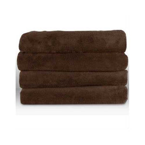 Walnut Brown Cuddle Microplush Heated Electric Warming Throw Blanket