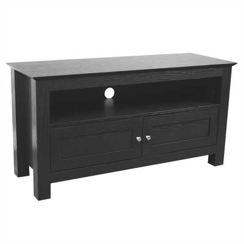 Image of 44-inch Flat Screen TV Stand in Black Wood Grain Finish