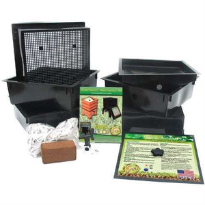 Worm Factory 5-Tray Compost Bin with Worm Tea Spigot - Black