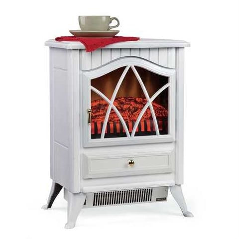 Image of White Ivory 400 Square Foot Electric Space Heater Fireplace Stove