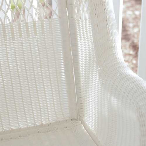 Image of Indoor/Outdoor Patio Porch White Resin Wicker Rocking Chair