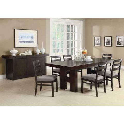 Image of Modern Dining Room Sideboard Server Table Cabinet in Cappuccino