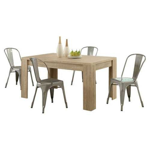 Image of Contemporary 59 x 35.5-inch Dining Table in Natural Wood Finish