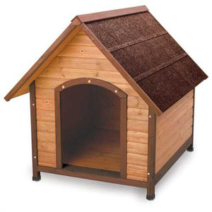 Medium 30-inch Solid Wood Dog House with Waterproof Shingle Roof