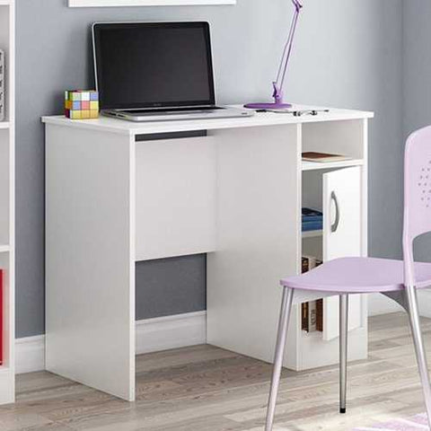 Image of White Computer Desk - Great for Small Home Office Space