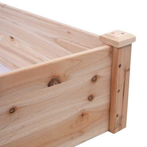 Solid Wood 8 ft x 2 ft Raised Garden Bed Planter