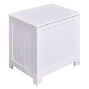 Bathroom Laundry Hamper Clothes Storage Cabinet in White