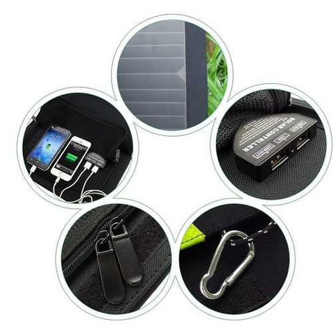 Image of 20 Watt Folding Solar Panel Portable Batter Charger For iPhone Tablets and Smartphones