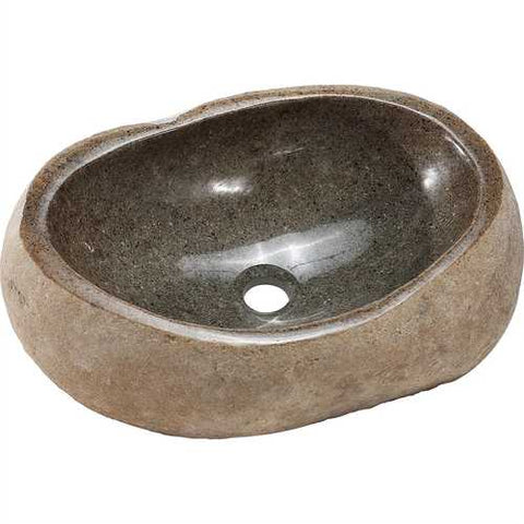 Image of Granite Stone Sink with Polished Interior and 1.5 inch Drain Hole