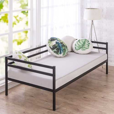 Image of Twin size Modern Dark Grey Black Metal Daybed Frame